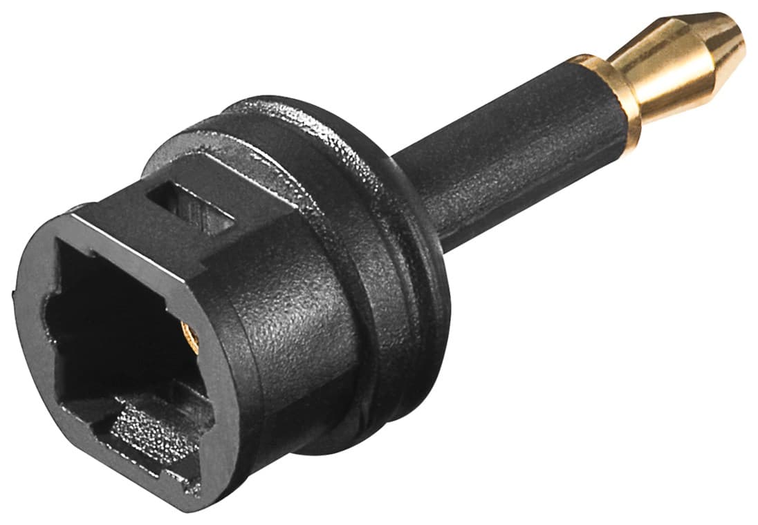 Adaptateur audio numérique Goobay TOSLINK, TOSLINK vers Mini TOSLINK - Mini Toslink mâle 3,5 mm > Toslink femelle