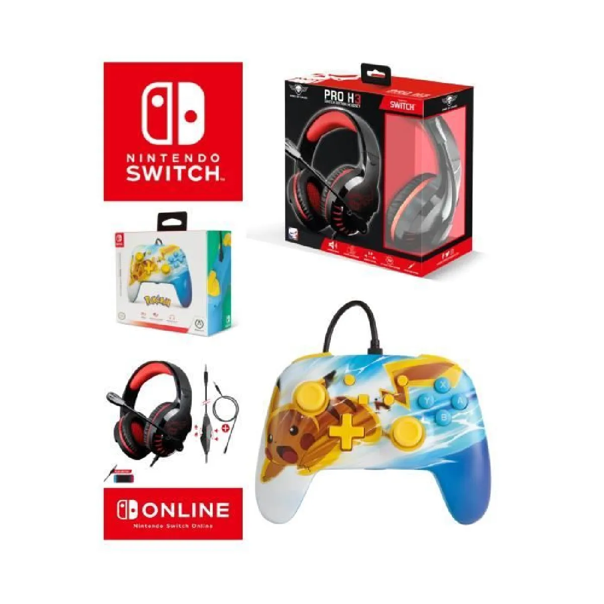 SPIRIT OF GAMER Manette Switch Pikachu