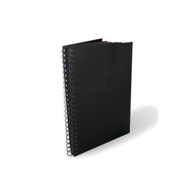 Carnet de croquis Goldline à spirales - portrait - papier noir 140 g/m²