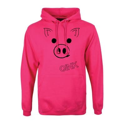 Tête de cochon Sweat à capuche coloris rose