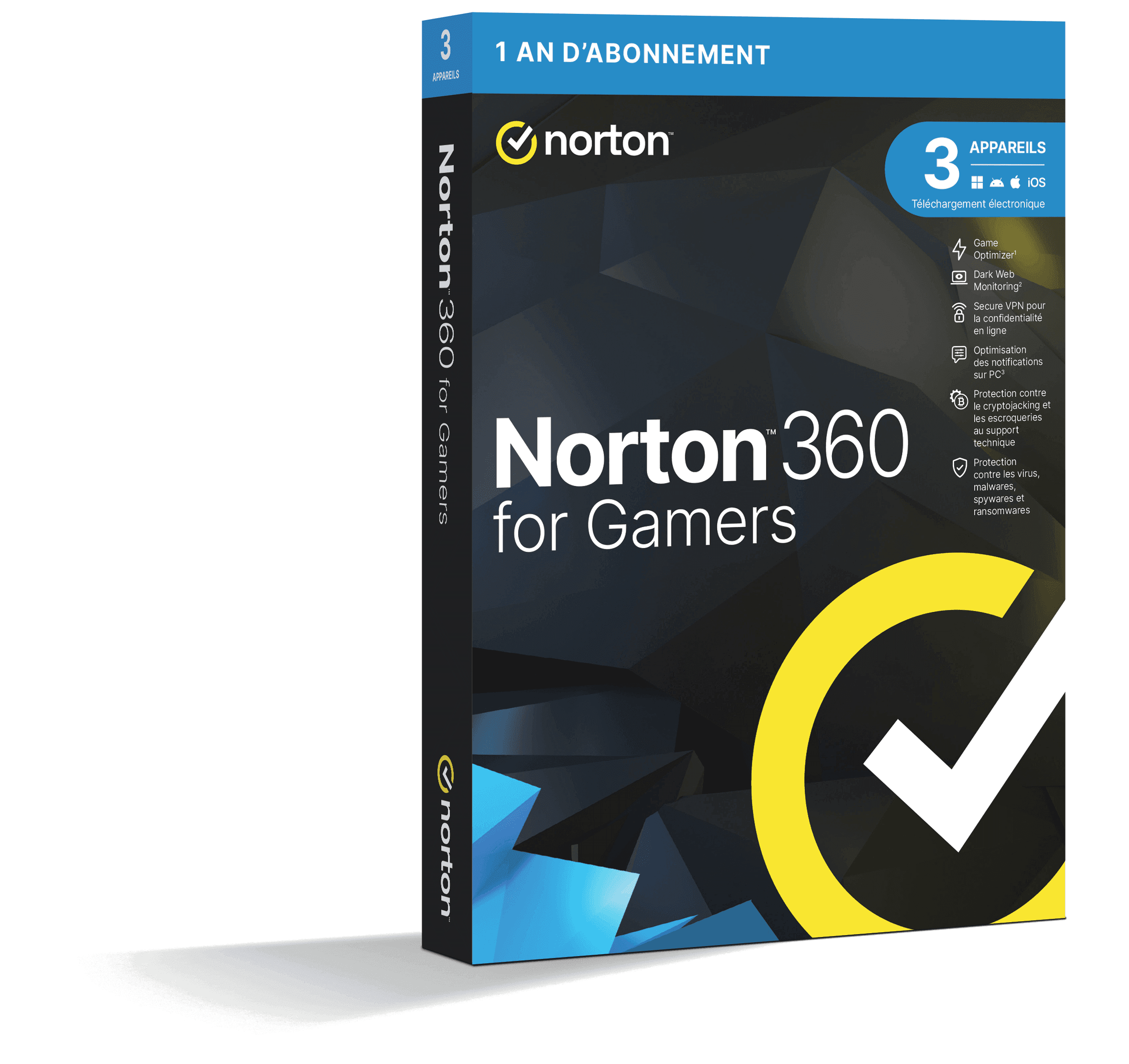 Norton 360 for Gamers 2026 | 3 Appareils | 1 An | Boîte